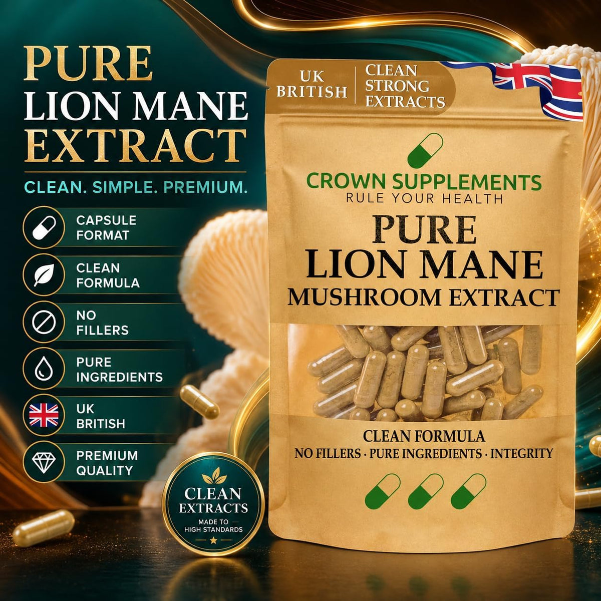 Pure Lions Mane Capsule Extract