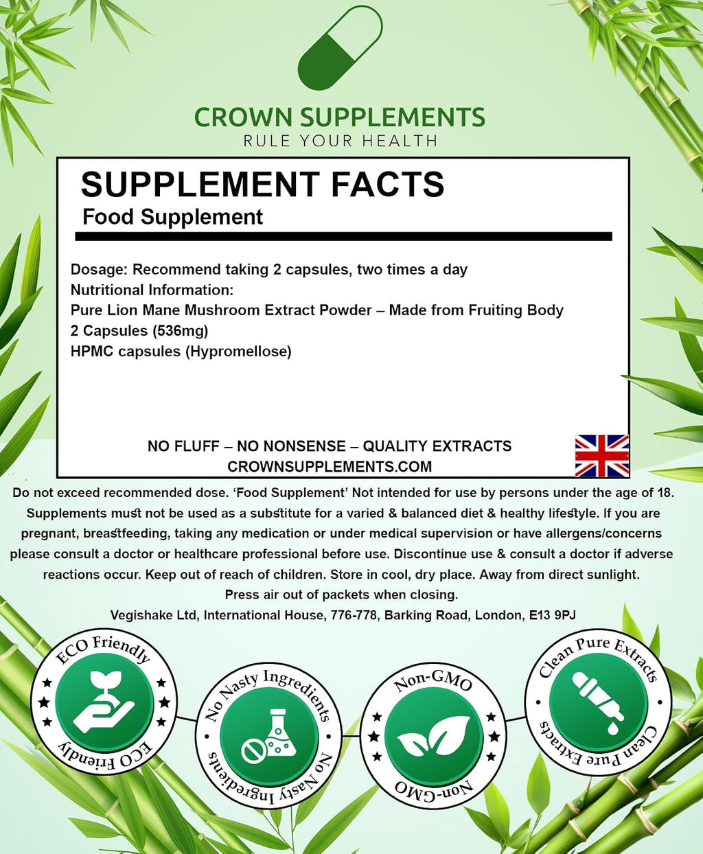 Pure Lions Mane Capsule Extract